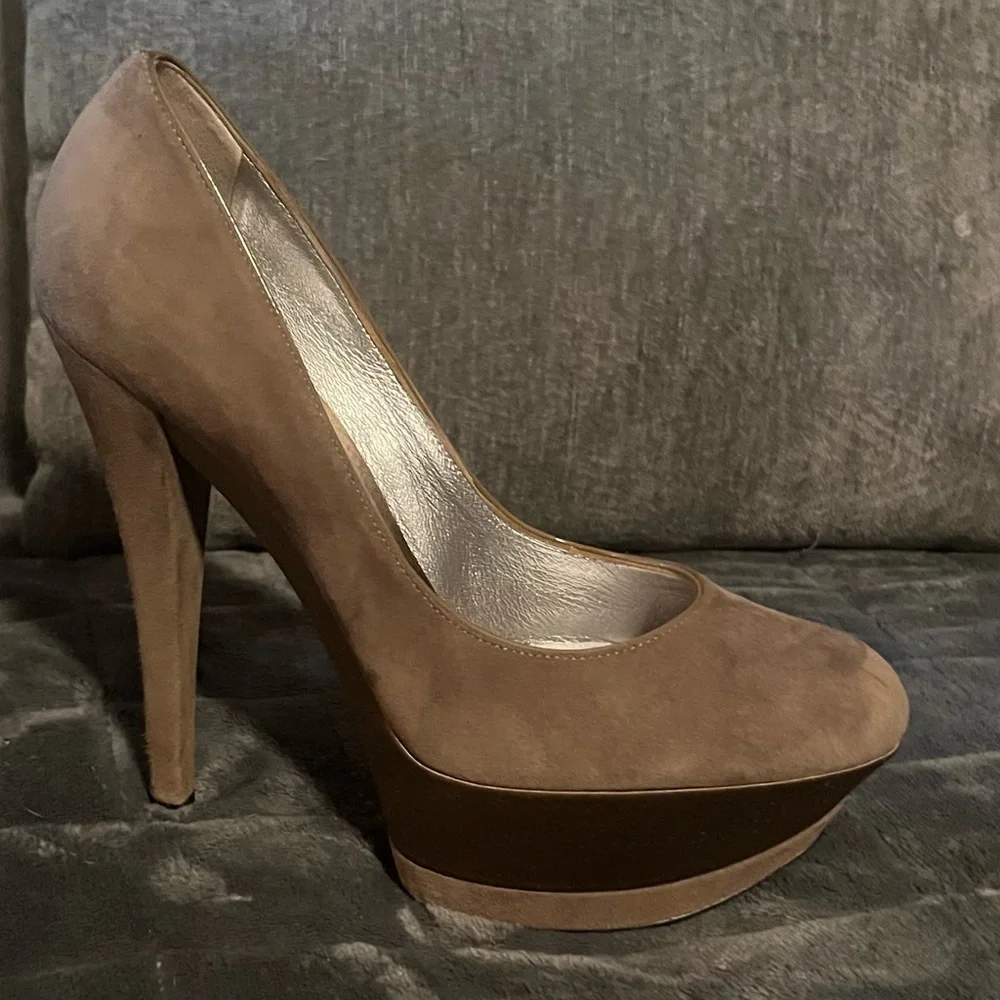 Casadei Tan Platform Heels - Picture 7 of 15